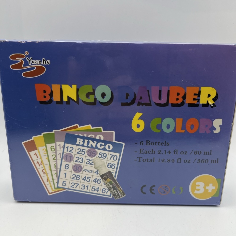 Bingo Daubers Dot Markers - Mixed Colors Set of 6 Pack 6 Colors